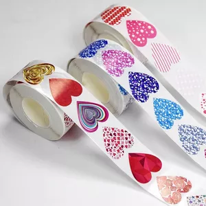 Bán Chạy Bán Chạy Đỏ Hình Trái Tim Cuộn Gói Cảm Ơn Bạn Miếng Dán Dính Handmade Cưới Sinh Nhật Nhãn 26.3.26
