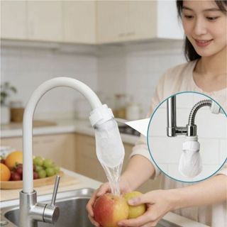 ITRUMPET 10 / 50 Cái Bộ Lọc Vòi Cotton, Với T-strap Bộ Lọc Vòi Đa Năng, Túi Lọc Nước Máy Dày Chống Bắn