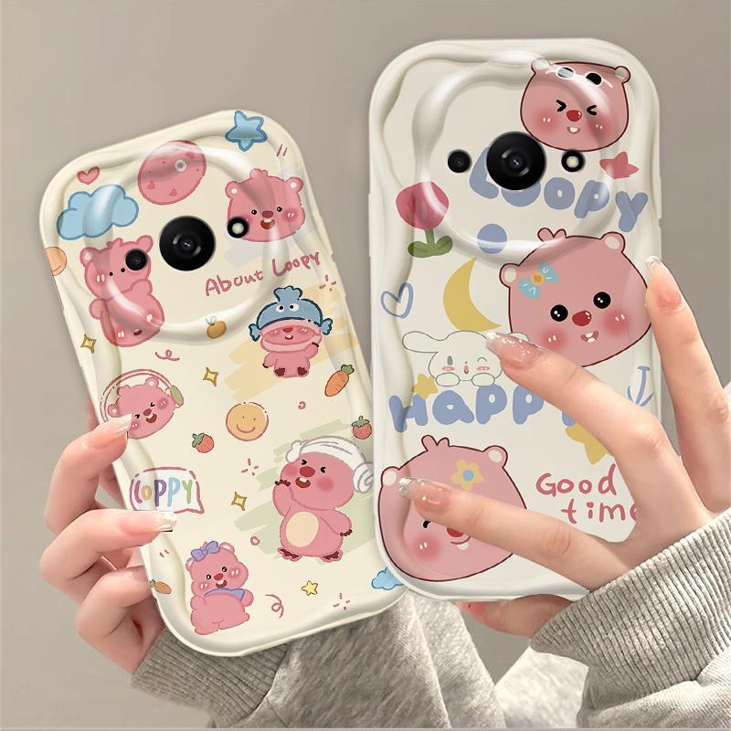 Thích hợp cho Redmi A3 / POCO C61 4G 3D Girls Soft TPU Phim hoạt hình dễ thương Loopy Vỏ điện thoại chống sốc