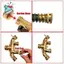 Nắp cuối ống làm vườn cho nữ, Nắp Spigot bằng đồng thau có thêm 12 vòng đệm, 3 / 4 Inch, 4 gói