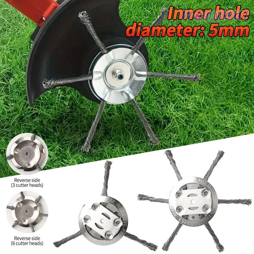 WANYEDI 1 Cái Đầu Máy Cắt Cỏ, Đĩa Bàn Chải 6 inch Đầu Bàn Chải Weed, Loại Bỏ Rêu Rỉ Dây Thép Bánh Xe Đa Năng Cỏ Tông Đơ Đầu Cho Máy Cắt Xăng / Lithium