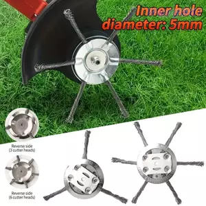 WANYEDI 1 Cái Đầu Máy Cắt Cỏ, Đĩa Bàn Chải 6 inch Đầu Bàn Chải Weed, Loại Bỏ Rêu Rỉ Dây Thép Bánh Xe Đa Năng Cỏ Tông Đơ Đầu Cho Máy Cắt Xăng / Lithium