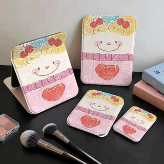 Em gái ngọt ngào trái tim Gương Trang Điểm Gấp Đơn Giản Chất Lượng Cao Thời Trang