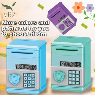 VRZ Tự Động Mini An Toàn Đồng Tiền Tiết Kiệm Tiền Hộp Tiền Mật Khẩu Quầy Mã Chìa Khóa Lo Đồng Xu Ngân Hàng ATM Trẻ Em HOT