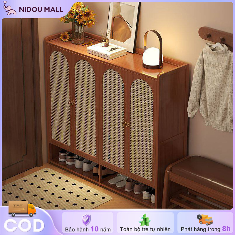 Tủ giày Tủ Đựng Giày Bằng Tre Việt Nam Phong Cách Tự Nhiên Tạo Góc Ấm Cúng Giúp Phòng Khách Gọn Gàng