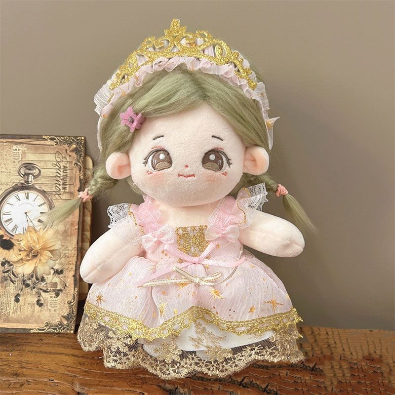 20cm Cotton Búp Bê Quần Áo Cho Bé Búp Bê Sang Trọng Búp Bê Quần Áo Công Chúa Dễ Thương Đầm Vương Miện Không Thuộc Tính Mặc Quần Áo 4.29