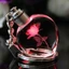Stay Glowing Acrylic Heart Móc khóa Thiết kế hoa hồng lãng mạn Mặt dây chuyền hoàn hảo