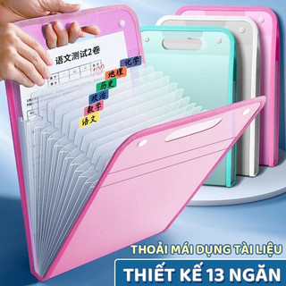 Túi Đựng Tài Liệu Dọc Cầm Tay – Chất Liệu PP Dung Tích Lớn, Có Ngăn Phân Loại Hồ Sơ