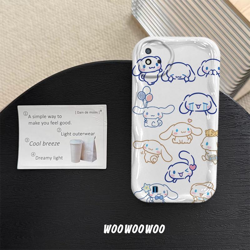 Vỏ Cho Realme C20 C20A C11 2021 Vỏ Kem Hoạt Hình Cinnamoroll Cặp Đôi TPU Mềm 3D Sóng Silicon Vỏ Điện Thoại
