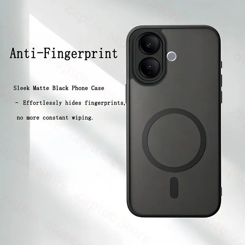 Ốp từ tính sang trọng Zaptoc Matte Black mới cho VIVO V60 Lite / VIVO V60 Lite 5G chống vỡ với cảm giác giống như da, Ốp điện thoại chống sốc CH19-1