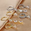 Bông tai zircon hình giọt nước thời trang