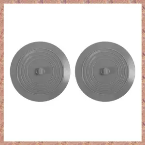 2 gói Nút chặn bồn tắm, Nút chặn bồn tắm silicon lớn 6 inch, Nắp thoát nước hút phẳng, phích cắm bồn tắm cho bồn tắm, nhà bếp, phòng tắm và đồ giặt (Xám) (R F C V)