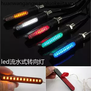 Xe Máy Sửa Đổi Phụ Kiện led Bật Tín Hiệu Off-Road Xe Chạy Nước Bật Tín Hiệu 12V Flat Marquee Bật Flash