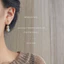 Trang sức ngọc trai nước ngọt Baroque, thiết kế tinh tế kiểu Pháp, bông tai hoa sáng tạo