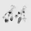 Mặt dây chuyền móc khóa hình nhện tình yêu Gothic đơn giản thời trang dành cho nữ Cô gái Phụ kiện trang trí Bapa tinh tế Quà tặng [mới]