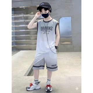 Bộ quần áo mùa hè bé trai 18-52kg. Bộ cộc tay bé trai mẫu chữ BRAVO. Đồ bộ cho bé trai mùa hè. NL24
