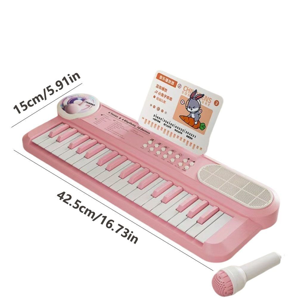 Đồ chơi âm nhạc DELMER, có micrô 37 phím Bàn phím đàn piano trẻ em, Đồ chơi giáo dục Sinh nhật điện tử Đàn piano điện tử đa chức năng Chơi tương tác