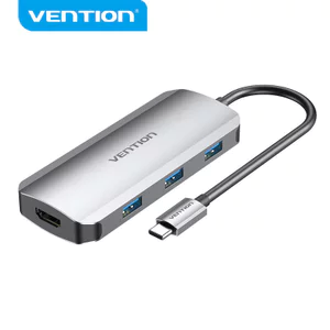 Vention Dock Chuyển Đổi Type-C 5in1 Sang HDMI & 3 Cổng USB 3.0 - Hỗ Trợ Sạc PD Nhanh Kim Loại Nguyên Khối, Tản Nhiệt Tốt