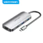 Vention Dock Chuyển Đổi Type-C 5in1 Sang HDMI & 3 Cổng USB 3.0 - Hỗ Trợ Sạc PD Nhanh Kim Loại Nguyên Khối, Tản Nhiệt Tốt