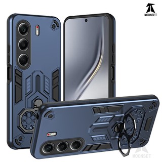 Dành Cho Tecno Camon 40 Pro 4G / 5G Ốp điện thoại Giáp Cứng Với Giá Đỡ Nhẫn Đôi Cạnh Mềm Chống Sốc Mỏng Vỏ