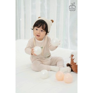 La pomme AW2025 Bộ dài tay La Pomme ngày vui nhộn T12.3 cho bé