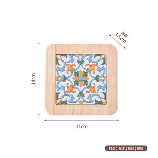 💦Bàn Ăn Cách Nhiệt Miếng Lót Retro Ngói Casserole Pad Hộ Gia Đình Nồi Gỗ Món Ăn Placemat Chống bỏng Coaster