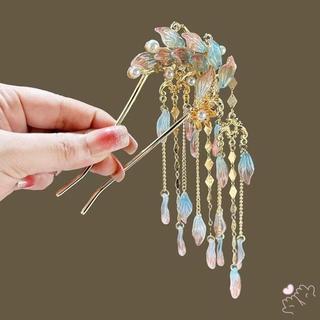 Hình chữ U kẹp tóc hợp kim phong cách Trung Quốc, phụ kiện tóc đẹp cho ngày lễ