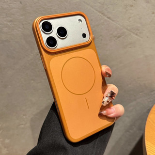 Sơn Kim Loại Từ Tính Ốp Lưng Điện Thoại iPhone 17 16 15 14 13 Pro Max 17 Air 16 15 14 Plus Nút Bảo Vệ Vỏ Thời Trang Chống Sốc