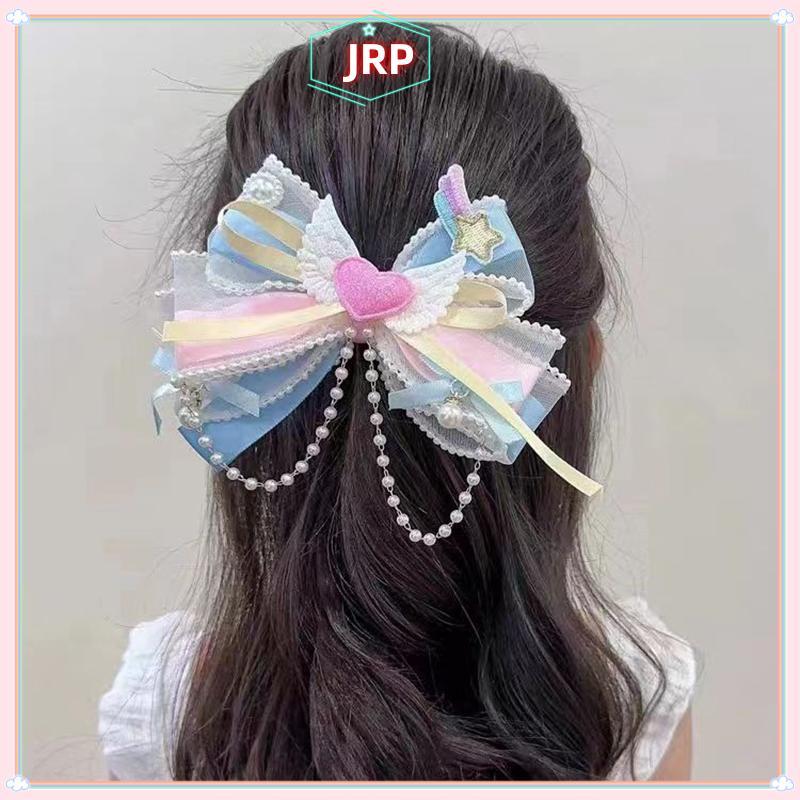 JRP Thời Trang Công Chúa Nơ Kẹp Tóc Barrettes Phụ Kiện Tóc Trẻ Em Dễ Thương Ngọt Ngào Bé Gái Mũ Đội Đầu Tóc JRP