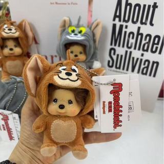 SS Monchhichi Tom và Jerry Hợp Tác Mù Hộp Vinyl Hoạt Hình Sang Trọng Túi Charm Plushie Móc Khóa