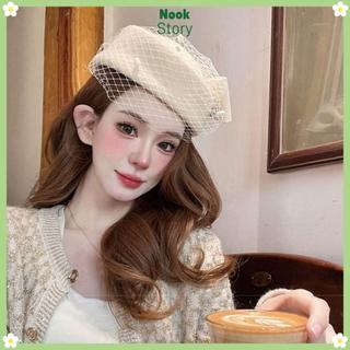 Mũ Fascinator phong cách Anh có tấm che mặt - Trang phục cô dâu sang trọng