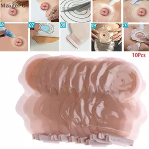 Cod 10pcs trẻ em dính đóng cửa một mảnh thoát nước colostomy Túi stoma chăm sóc túi mới
