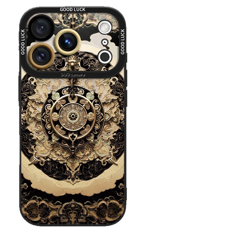 Retro Hoa Đồng Xu Thích Hợp Cho Apple 17PROMAX Xuất Hiện Ốp Lưng Điện Thoại iPhone16 Niche 15 Ít Chống Sốc Có Thể 25.12.24