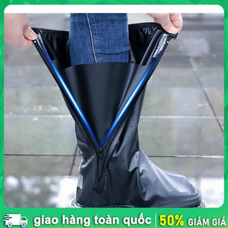 Bọc giày đi mưa đế cao su, bảo vệ giày, Bọc Giày Đi Mưa, 2 Lớp / Dày Cao cấp, Cổ Cao, Chất Liệu PVC Cao Cấp