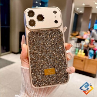 Sang Trọng Lấp Lánh Kim Cương Đổi Thành 17 Thiết Kế Ốp Lưng Điện Thoại IPhone 17 Pro Max 13 14 15 16 Pro Max Bảo Vệ Ống Kính Vỏ Cứng Chống Sốc