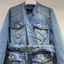 Áo Denim Nữ Mùa Xuân, Phong Cách Hàn Quốc Ngọt Ngào với Khóa Kim Loại và Dây Buộc