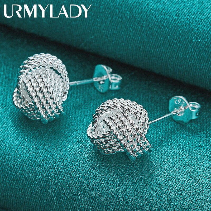 URMYLADY Thắt lưng và bông tai bạc 925 cho nữ, phù hợp cưới hỏi