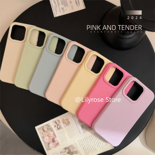 Ốp Điện Thoại Tối Giản Màu Trơn Cho iPhone 17ProMax 17Po 17 16ProMax 16Pro 16 15ProMax 15Pro 15 14ProMax 14Pro 14 13ProMax 13Pro 13 12 Apple iPhone Case Silicone 13 Chống Rơi TPU