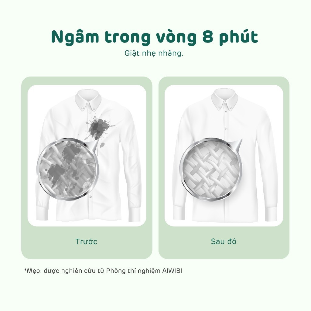 Túi Nước Giặt Aiwibi Giặt Đồ Lót và Đồ Cho Bé , Bảo Vệ Vải Mềm Mại, Loại Vết Bẩn Hiệu Quả (250ml)