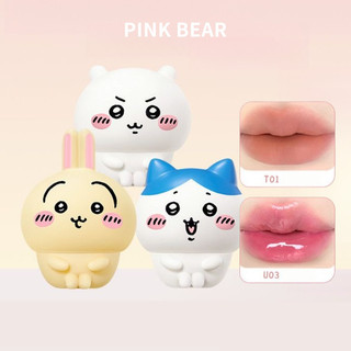 HỒNG BEAR Son Bóng CHIIKAWA Son Bóng Matte Lip Mud Dưỡng Ẩm Gương Son Môi