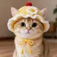 LAKAM Puppy Kittens Mũ dệt kim, Mũ mèo thủ công ngộ nghĩnh, Đạo cụ chụp ảnh thời trang Mũ thú cưng đàn hồi tinh tế