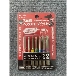 Đầu mũi Lục giác, Lục Bông, Hoa Thị  từ tính Roybit may pin và khoan điện-Chuôi lục giác 6.35