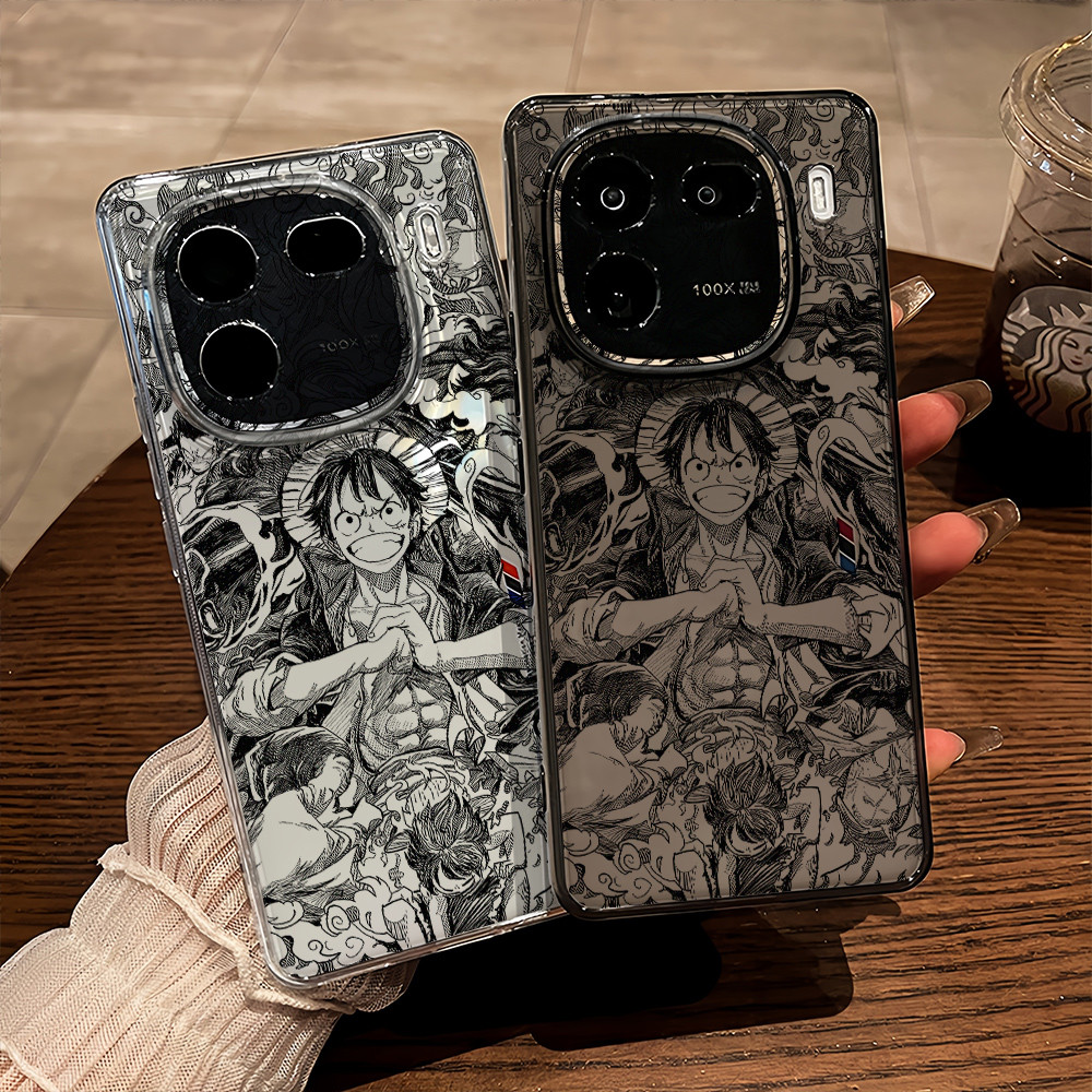 Dành Cho IQOO 15 / 13 / 12 Neo 11 / Neo 10 Z9 Z10 Turbo Pro One Piece Luffy Phác Thảo Mỏng Vỏ Điện Thoại Mềm iQOO Neo 9 Z9X Z8X ‌Ốp lưng trong suốt Bảo vệ Camera Vỏ iQOO chống sốc