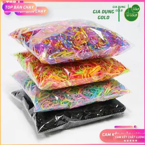 100g Chun buộc tóc , siêu dai đủ màu , màu đen, chun nhiều màu