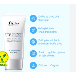 KEM CHỐNG NẮNG D'ALBA XANH DƯƠNG 50ML FULLBOX