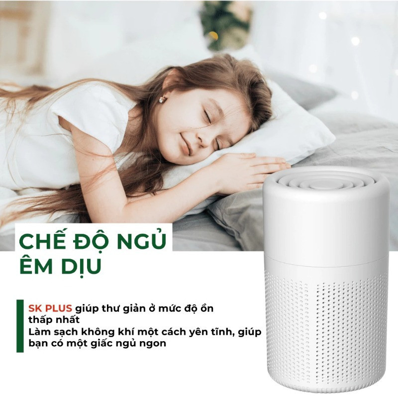 Máy Lọc Không Khí Mini Cao Cấp, Lọc Bụi Mịn Khử Mùi, Diệt Khuẩn Tạo Ion Âm Cho Không Gian Sống Trong Lành