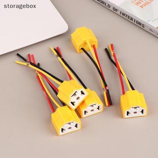 [Hộp lưu trữ] 5 Cái Đèn pha ô tô Đầu nối gốm sứ H4 Cắm gốm chịu nhiệt Đèn pha dây nịt Bộ chuyển đổi phích cắm H4 Soet Đẹp