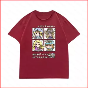 Áo thun ngắn tay JoJo's Bizarre Adventure Anime với chi tiết thép ball run, phù hợp cho mùa hè
