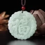 Mặt dây chuyền tròn thương hiệu Fortune, phong cách cổ điển và ngọc bích cho nam nữ