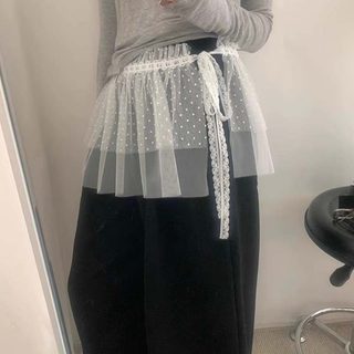 Nova-Khăn Cột Quần Kiểu Dáng Balletcore Xinh Xắn, Váy Voan Ngắn Phụ Kiện Nịt Thời Trang Độc Đáo